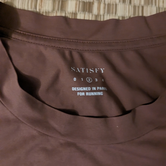 Satisfy Running Cult Member Auralite T-shirt Brown Men's Size 2 (Med) - Picture 3 of 7
